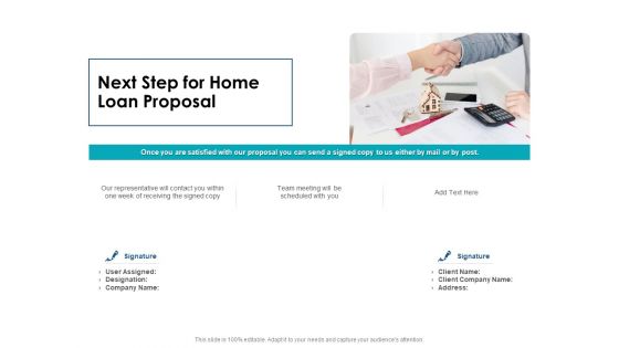 Housing Mortgage Next Step For Home Loan Proposal Ppt Gallery Background Image PDF