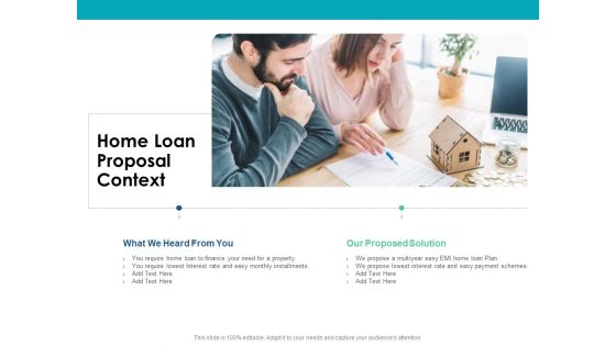 Housing Mortgage Proposal Home Loan Proposal Context Ppt Gallery Clipart Images PDF