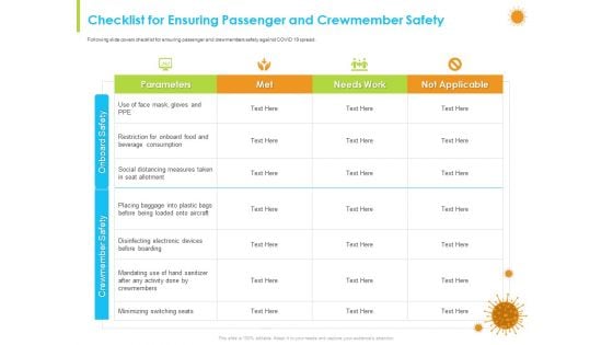 How Aviation Industry Coping With COVID 19 Pandemic Checklist For Ensuring Passenger And Crewmember Safety Ideas PDF