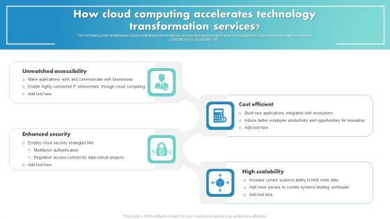 How Cloud Computing Accelerates Technology Transformation Services Infographics PDF