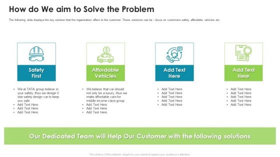 How Do We Aim To Solve The Problem Ppt Infographic Template Introduction PDF