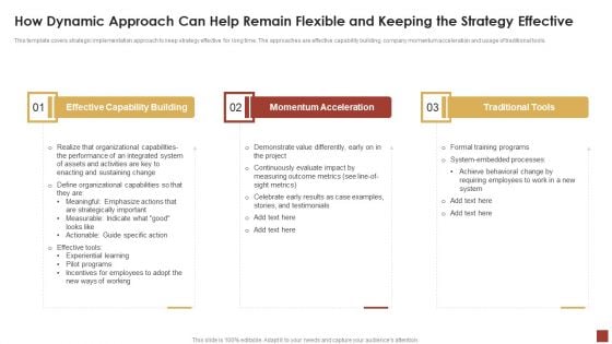 How Dynamic Approach Can Help Remain Flexible And Keeping Strategical And Tactical Planning Professional PDF