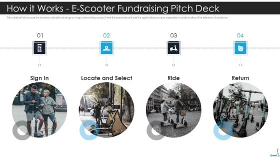 How It Works E Scooter Fundraising Pitch Deck Themes PDF