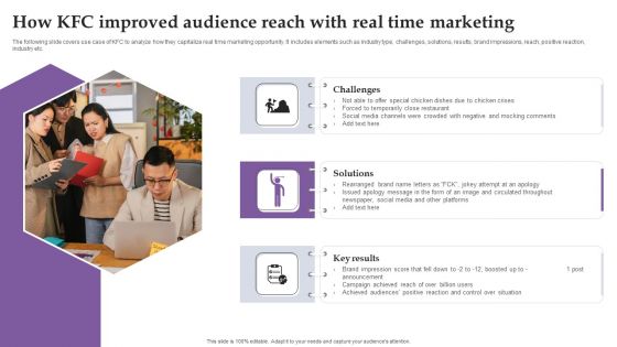 How KFC Improved Audience Reach With Real Time Marketing Ppt Icon Example PDF