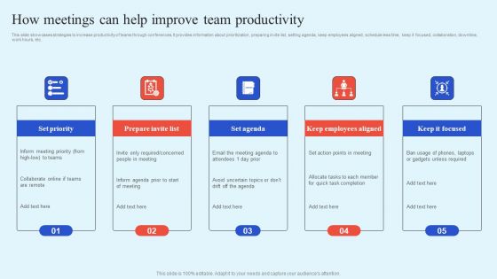 How Leaders Can Improve Team Effectiveness How Meetings Can Help Improve Team Productivity Sample PDF