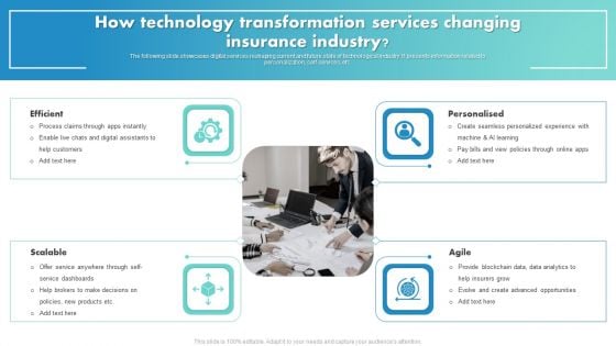How Technology Transformation Services Changing Insurance Industry Background PDF