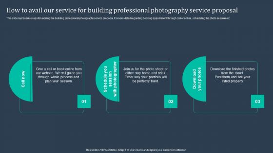 How To Avail Our Service For Building Professional Photography Service Proposal Portrait PDF