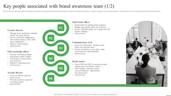 How To Boost Brand Recognition Key People Associated With Brand Awareness Team Rules PDF