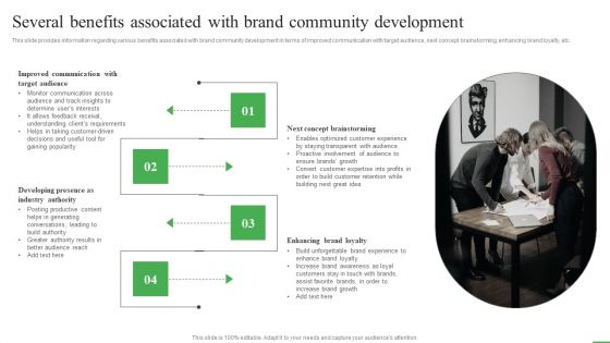 How To Boost Brand Recognition Several Benefits Associated With Brand Community Topics PDF