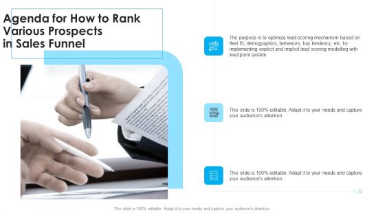 How To Build A Revenue Funnel Agenda For How To Rank Various Prospects In Sales Funnel Structure PDF