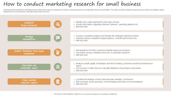 How To Conduct Marketing Research For Small Business Designs PDF