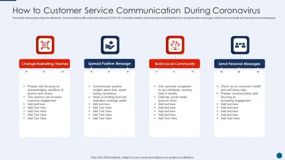 How To Customer Service Communication During Coronavirus Information PDF How To Customer Service Communication During Coronavirus Information PDF