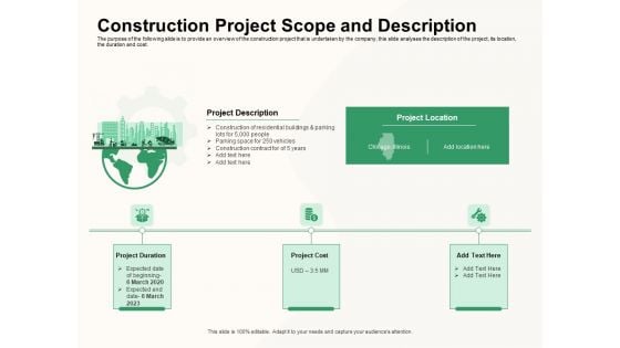 How To Effectively Manage A Construction Project Construction Project Scope And Description Ideas PDF