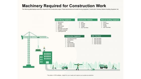 How To Effectively Manage A Construction Project Machinery Required For Construction Work Brochure PDF