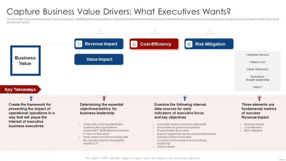How To Evaluate And Develop The Organizational Value Of IT Service Capture Business Value Drivers Mockup PDF How To Evaluate And Develop The Organizational Value Of IT Service Capture Business Value Drivers Mockup PDF