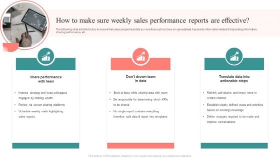 How To Make Sure Weekly Sales Performance Reports Are Effective Ideas PDF