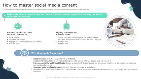 How To Master Social Media Content Business Social Strategy Guide Sample PDF