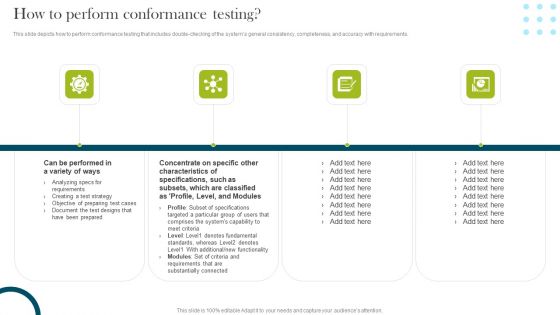 How To Perform Conformance Testing Compliance Assessment Ppt Infographics Brochure PDF How To Perform Conformance Testing Compliance Assessment Ppt Infographics Brochure PDF