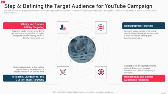 How To Promote Business Using Youtube Marketing Step 6 Defining The Target Audience For Youtube Campaign Graphics PDF How To Promote Business Using Youtube Marketing Step 6 Defining The Target Audience For Youtube Campaign Graphics PDF