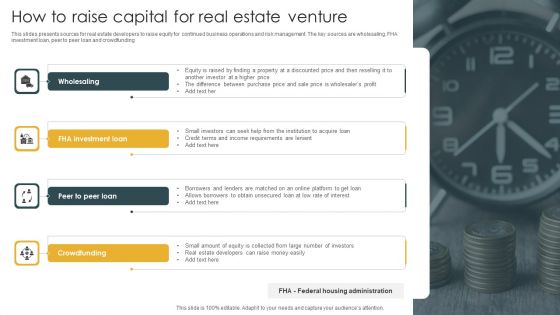 How To Raise Capital For Real Estate Venture Topics PDF