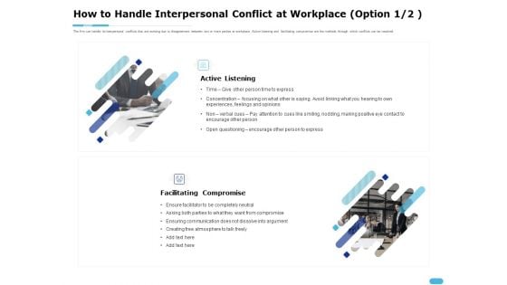 How To Resolve Worksite Disputes How To Handle Interpersonal Conflict At Workplace Ensuring Guidelines PDF How To Resolve Worksite Disputes How To Handle Interpersonal Conflict At Workplace Ensuring Guidelines PDF