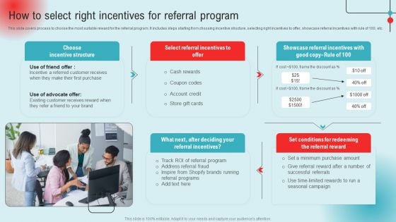 How To Select Right Incentives For Referral Program Ppt PowerPoint Presentation File Files PDF