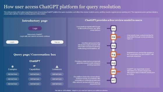 How User Access Chatgpt Platform For Query Resolution Template PDF