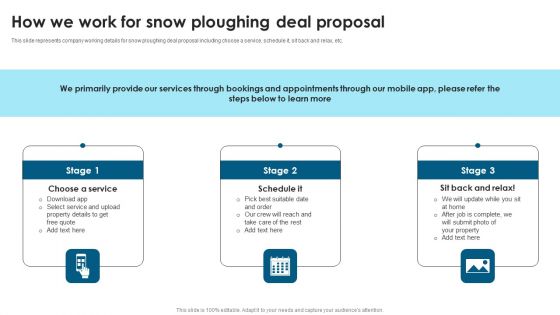 How We Work For Snow Ploughing Deal Proposal Ppt Pictures Visuals PDF