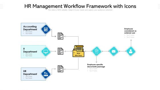 Hr Management Workflow Framework With Icons Ppt PowerPoint Presentation File Model PDF