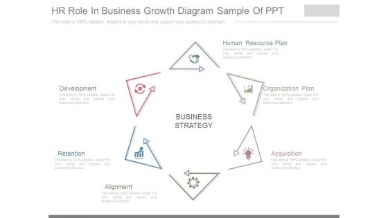 Hr Role In Business Growth Diagram Sample Of Ppt