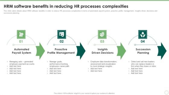 Hrm Software Benefits In Reducing Hr Processes Complexities Brochure PDF