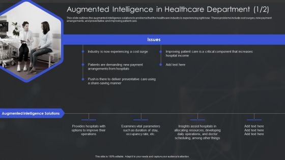 Human Augmented Machine Learning IT Augmented Intelligence In Healthcare Department Formats PDF