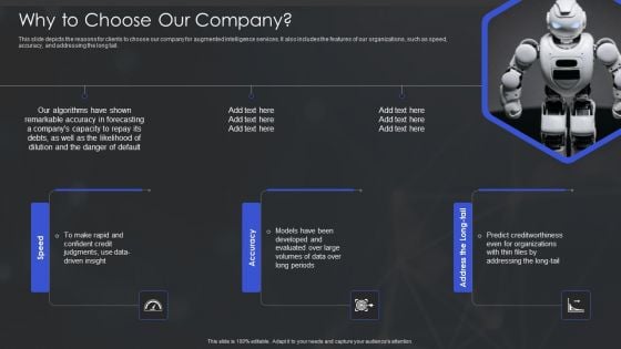 Human Augmented Machine Learning IT Why To Choose Our Company Portrait PDF