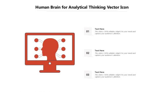 Human Brain For Analytical Thinking Vector Icon Ppt PowerPoint Presentation Pictures Templates PDF