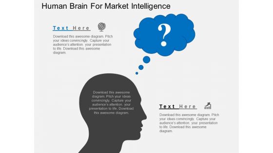 Human Brain For Market Intelligence Powerpoint Template