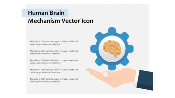 Human Brain Mechanism Vector Icon Ppt PowerPoint Presentation Infographic Template Clipart PDF