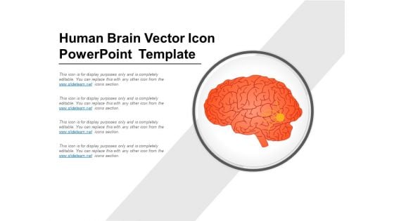 Human Brain Vector Icon PowerPoint Template Ppt PowerPoint Presentation Show Themes PDF