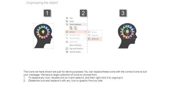 Human Brain With Gear And Bulb Inside Powerpoint Template