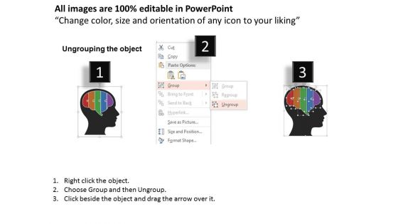 Human Brain With Puzzle Tags And Icons Powerpoint Template