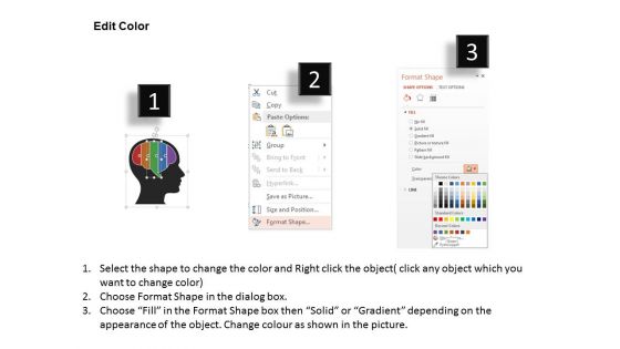 Human Brain With Puzzle Tags And Icons Powerpoint Template