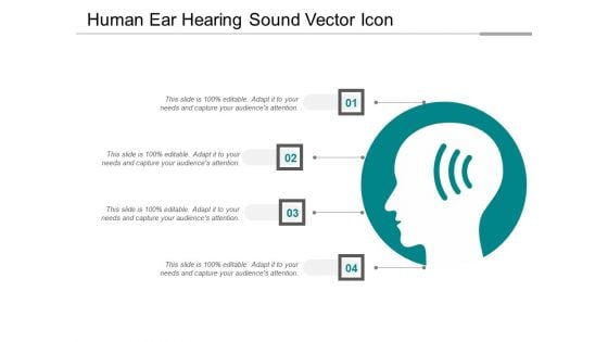 Human Ear Hearing Sound Vector Icon Ppt PowerPoint Presentation Gallery Example PDF