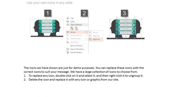 Human Faces With Four Communication Icons Powerpoint Template