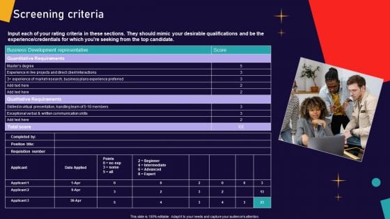 Human Focused Workforce Acquisition Screening Criteria Sample PDF