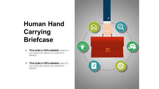 Human Hand Carrying Briefcase Ppt PowerPoint Presentation Model Gridlines