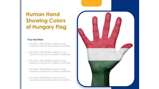 Human Hand Showing Colors Of Hungary Flag Ppt PowerPoint Presentation Gallery Graphics Template PDF