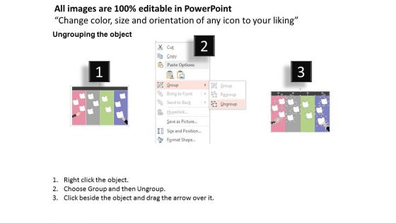 Human Hand With Paper Clip Tags And Icons Powerpoint Template