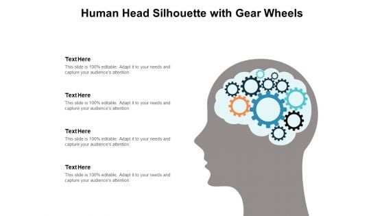 Human Head Silhouette With Gear Wheels Ppt PowerPoint Presentation Show Portrait