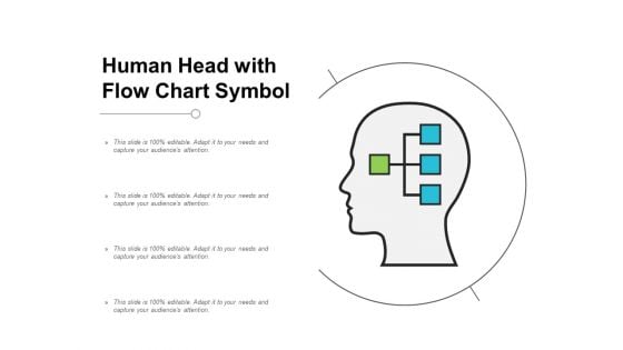 Human Head With Flow Chart Symbol Ppt Powerpoint Presentation Ideas Design Templates