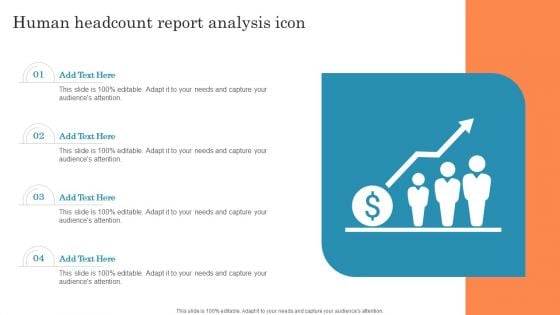 Human Headcount Report Analysis Icon Ppt PowerPoint Presentation Inspiration Templates PDF