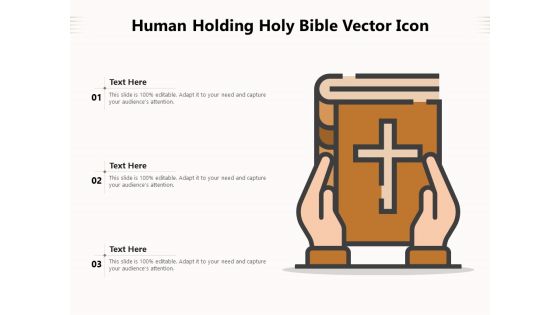 Human Holding Holy Bible Vector Icon Ppt PowerPoint Presentation File Skills PDF